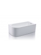 Acrylic free standing back-to-wall bathtub, model NOLA white 170x75x58 cm - 5